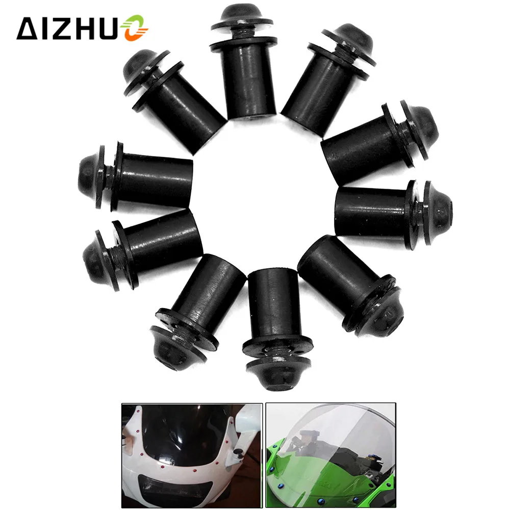 10PCS Universal Fairing Wind Screen Screw Bolt Kit Windshield Mounting Nut Wellnut For HONDA CBR600RR CBR 600 RR mt 07 09 MT-10