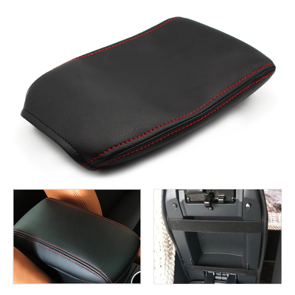 

Car styling Microfiber Leather Center Console Lid Armrest Box Cover Trim For Audi A4 2009 2010 2011 2012 2013 2014 2015 2016