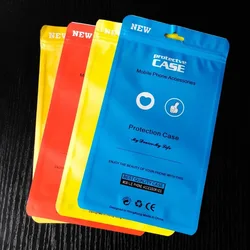100Pcs/ Lot 12*21cm Plastic Zip Lock Cell Phone Case Event Bags With Hang Hole For Mobile Phone Shell Packaging Zipper Bag