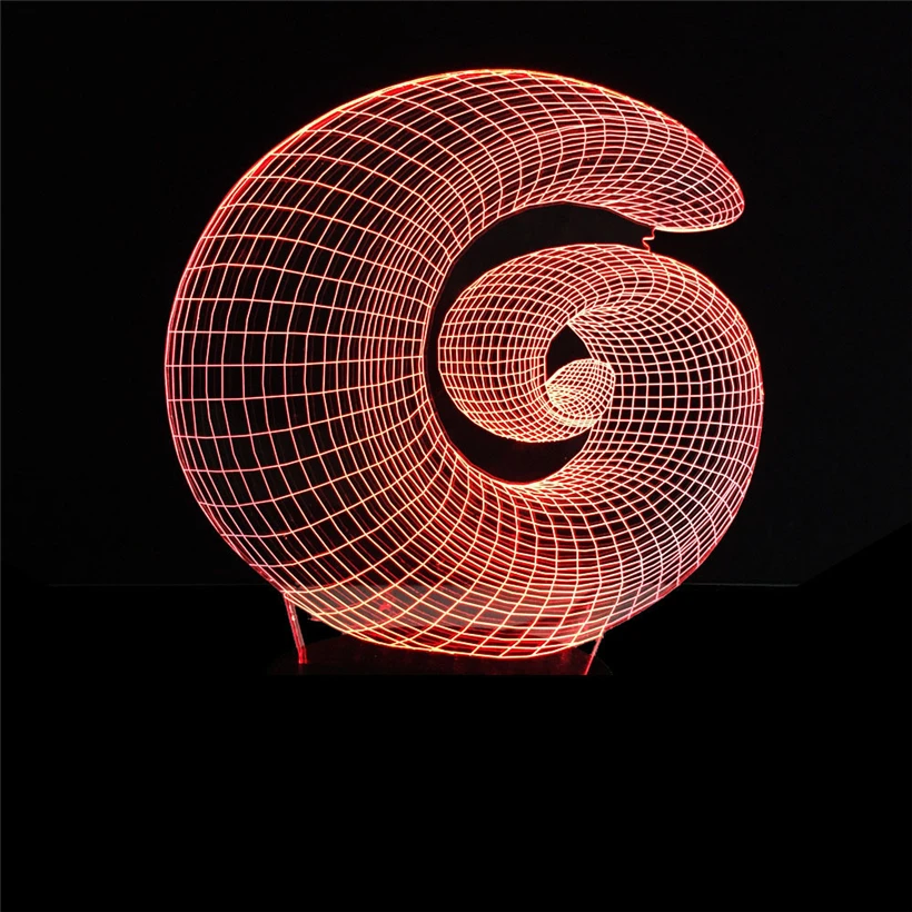 Creative 3D Illusion Lamp 7 Colors Changeable LED Night Light Abstract Artist Graphics New Year Gift Home Decaration