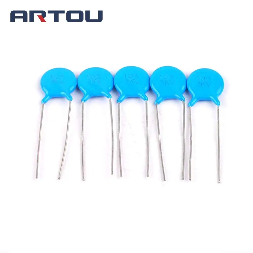 50PCS Ceramic Disc Capacitor 3000V 3KV 103pF 10000pF 10nF 0.01uF