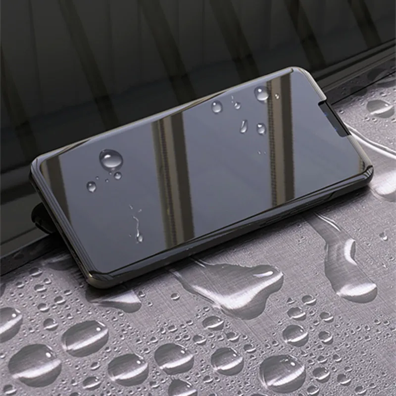 Clear View Smart Mirror Case For Samsung A16 A15 A35 A14 A34 A54 Flip Stand Leather Cover For Samsung S25 S24 Ultra Holder Cases