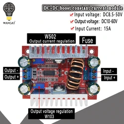 DC 400W 15A Step-up Boost Converter Constant Current Power Supply LED Driver 8.5-50V to 10-60V Voltage Charger Step Up Module