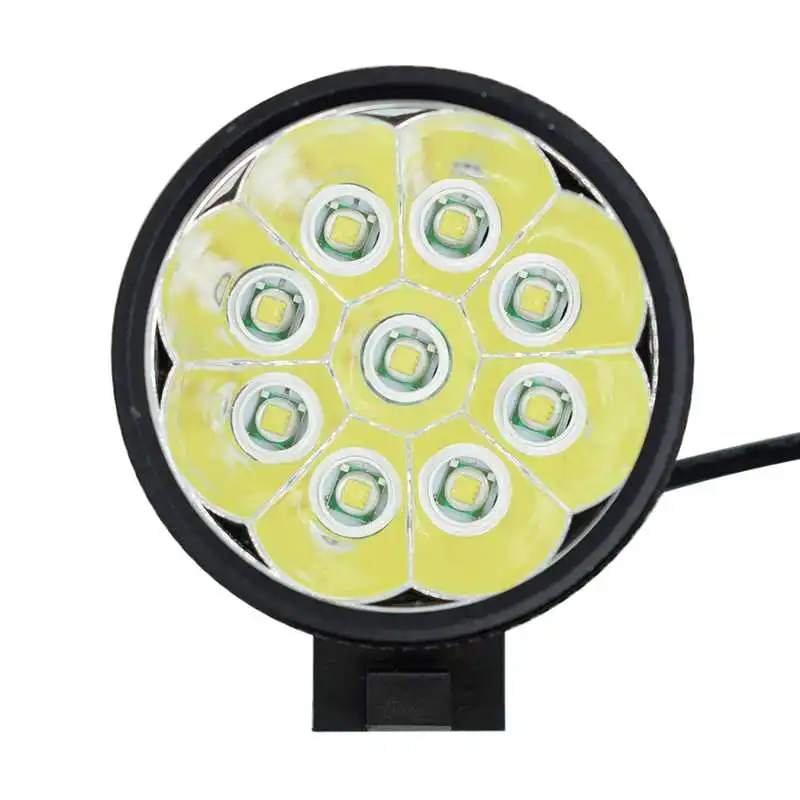 Imagem -05 - Lanterna para Bicicleta 10000lm 9x Xml t6 Led Ultra Luz Frontal para Bicicleta com Modos de Luz Farol Traseiro e Posterior