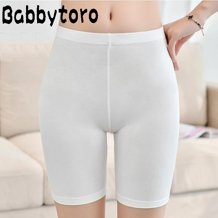 Babbytoro-Leggings Curtos de Algodão Modal Feminino, Calças de Seguro Feminino, Novo, Sólido, 6XL, 5XL, 4XL, 3XL, 2XL, L