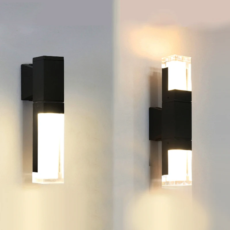 Imagem -02 - Moderna Luz de Parede Led Duplo-cabeça Lâmpada de Parede Arandelas para o Quarto Corredor ao ar Livre à Prova Impermeável Água Jardim Varanda Lâmpada de Parede 10w