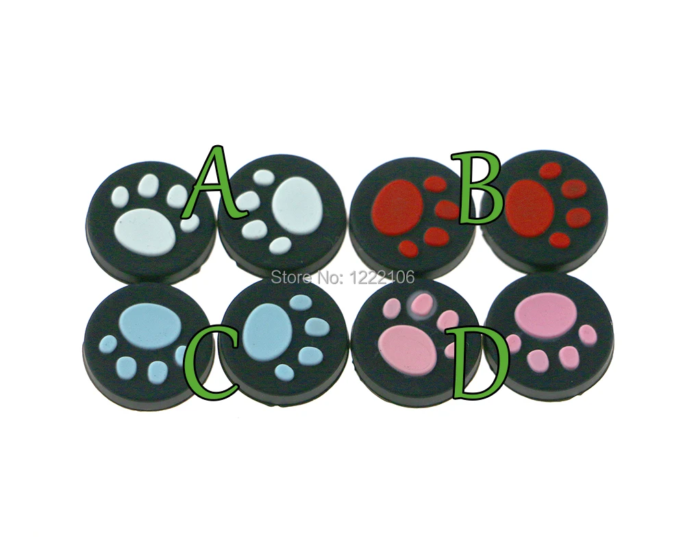 

200pcs Cat Paw Analog Controller Thumbstick Grip Cap Protective Cover For Sony PlayStation Ps Vita PS Vita PSV 1000/2000 Slim