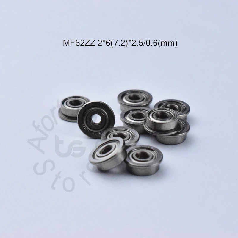 

MF62ZZ 2*6*7.2*2.5*0.6(mm) 10pieces bearing Flange bearings MF62ZZ chrome steel deep groove bearing