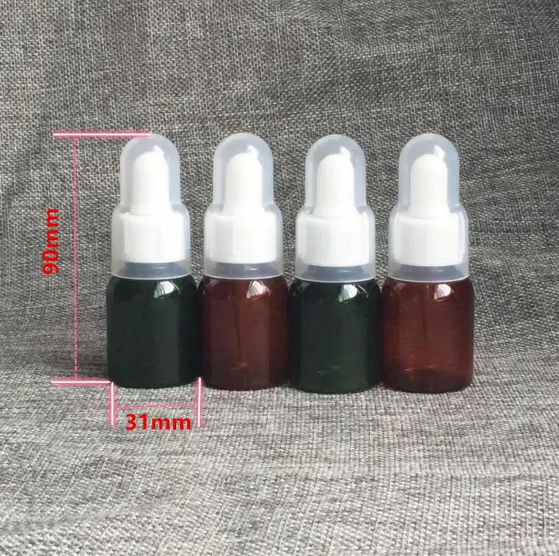 300pcs/lot 25 ML Amber PET Essential Oil Bottle/Container with Eye Dropper/Pump,Lotion Bottle