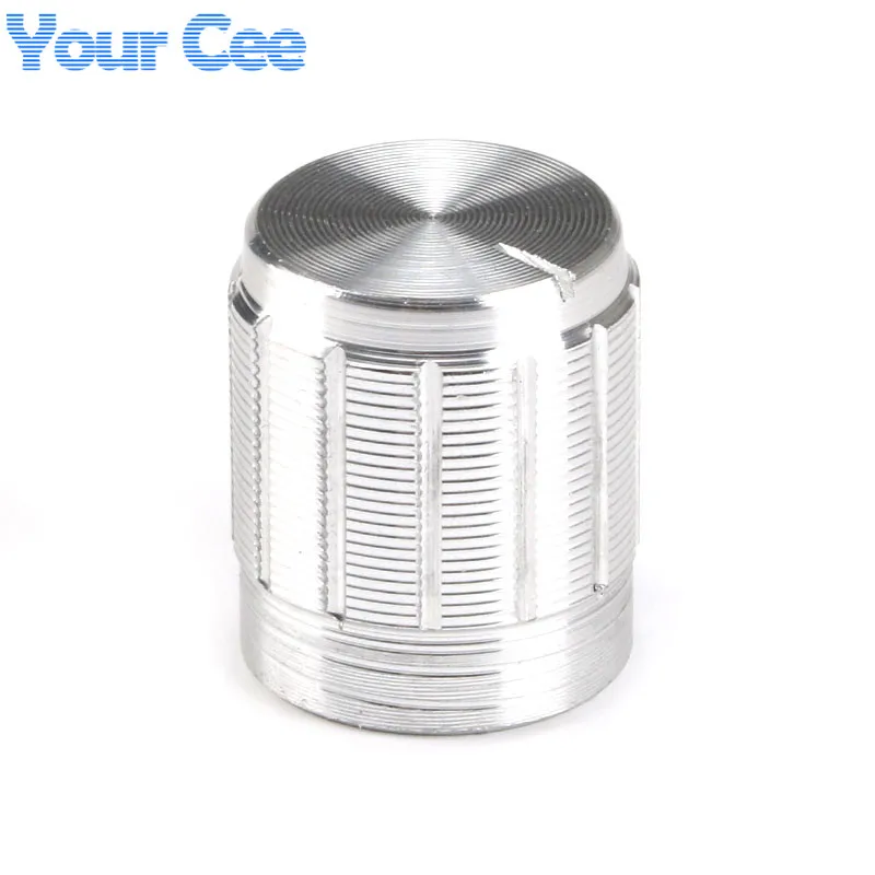 10 pcs Mini Potentiometer Knobs Cap  Aluminum Alloy Silver 15*16.5mm For Potentiometer