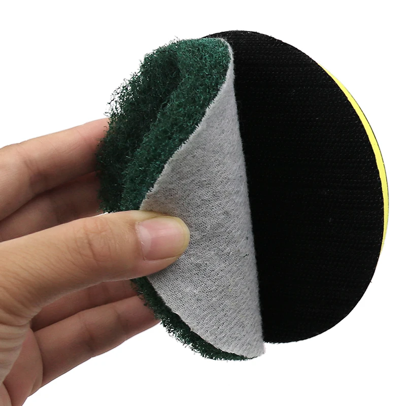 Disco autoadhesivo de 4 pulgadas y barra de taladro para el cuidado de la pintura del coche, almohadilla de pulido, varilla de 100mm + 8mm, 8 unids/set por juego