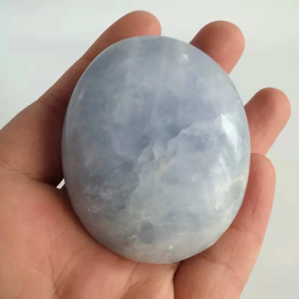 natural blue celestite crystal stones healing home decoration