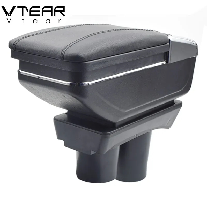 

Vtear For Citroen c-elysee/ Peugeot 301 armrest central Store content Storage box with cup holder ashtray accessories 2012-2016