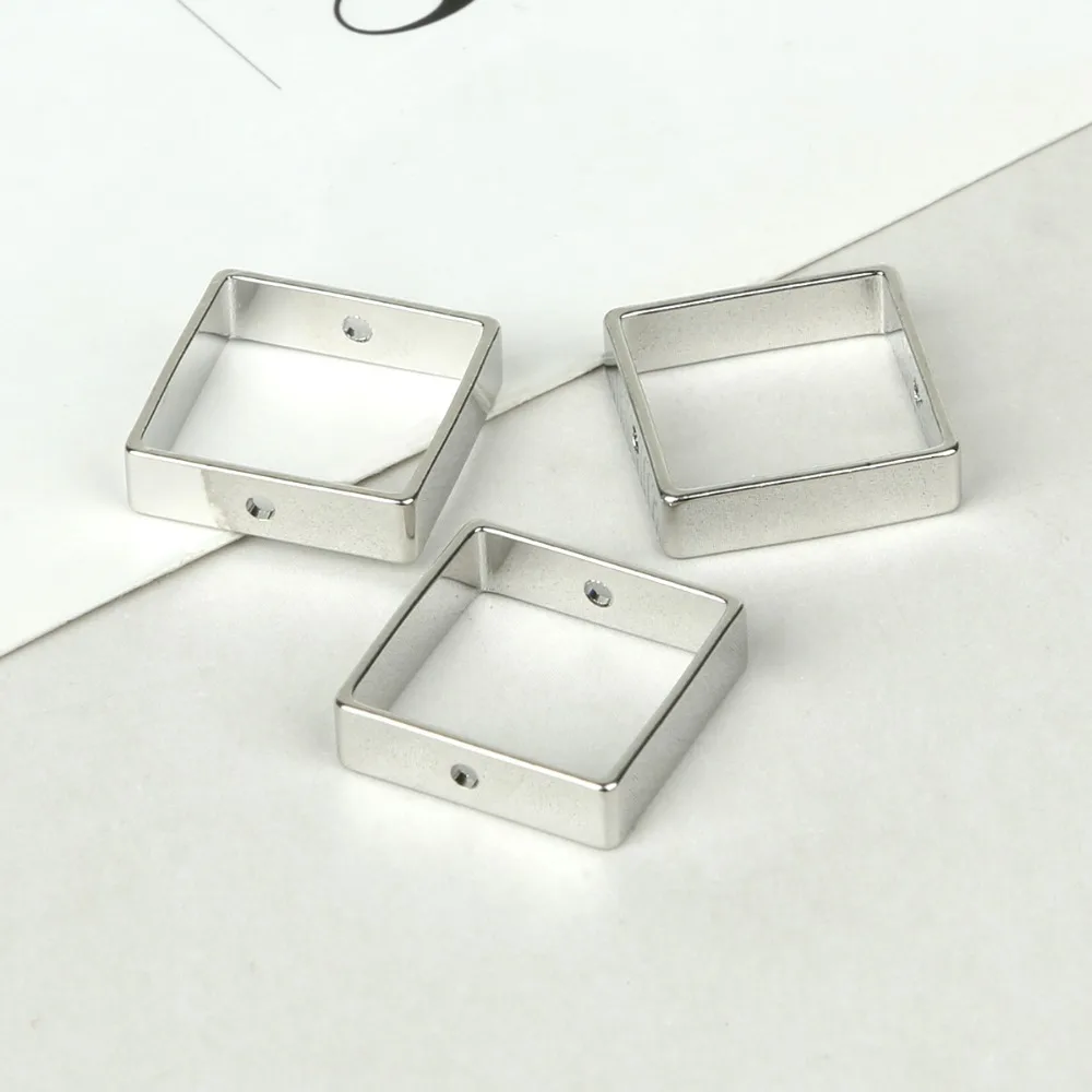 2-20Pcs/Lot Copper Metal Gold Rhodium Mix Size Round Square Geometric Charms Pendant for Jewelry Making Diy Handmade Jewelry