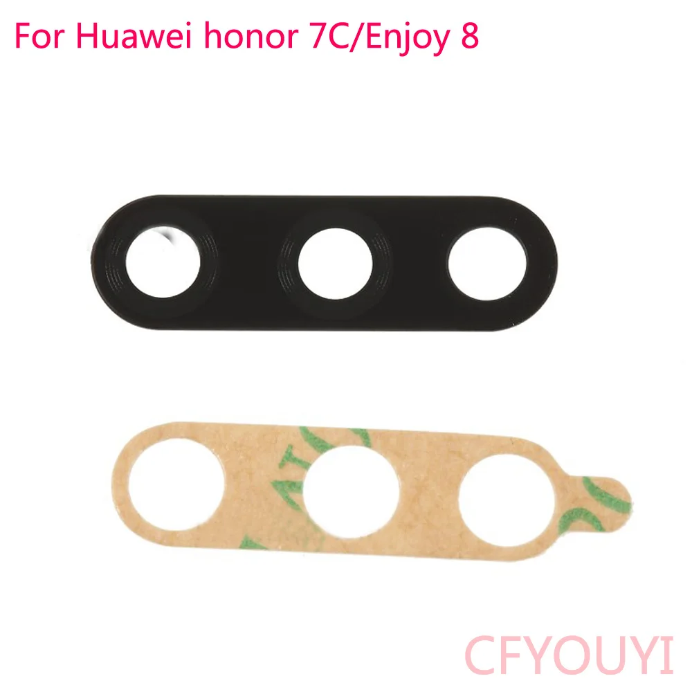 20pcs/lot Back Camera Glass Lens Cover Part with 3M Adhesive Sticker For Huawei Enjoy 8/ Honor 7C 9 10 Lite V9 V8