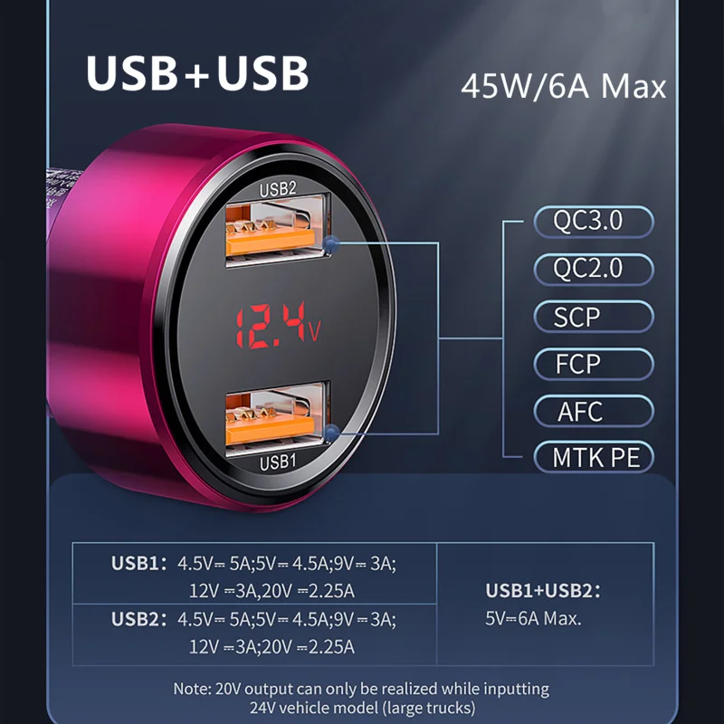 Baseus-차량용 고속 충전기 6A 45W 듀얼 USB c형, QC4.0, PD3.0, 아이폰 13 프로, 샤오미, 삼성폰용 자동차 고속 충전