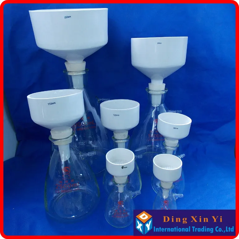 125ml suction flask+80mm buchner funnel,Filtration Buchner Funnel Kit,With Heavy Wall Glass Flask,Laboratory Chemistry