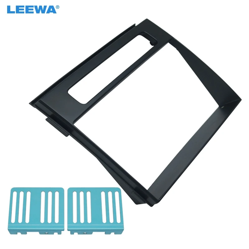 LEEWA 2DIN Car CD/DVD Radio Fascia Plate Panel Frame for KIA Soul Panel Dashboard Installation Trim Mount Kit #CA5172