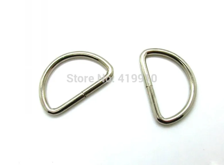 

Free Shipping-10Pcs Silver Tone Unwelded Leather Bags Metal D Rings 46mmx29mm(Inside :38x21mm ) Connect Buckle J1835