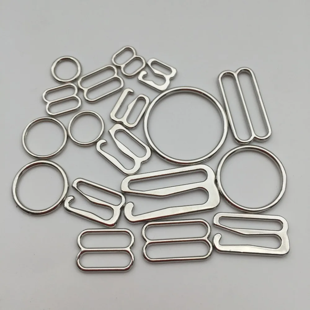 Dropshipping 500pcs/lot Silver alloy Underwear elastic Ring Slider Hook Bra Strap Adjusters 089