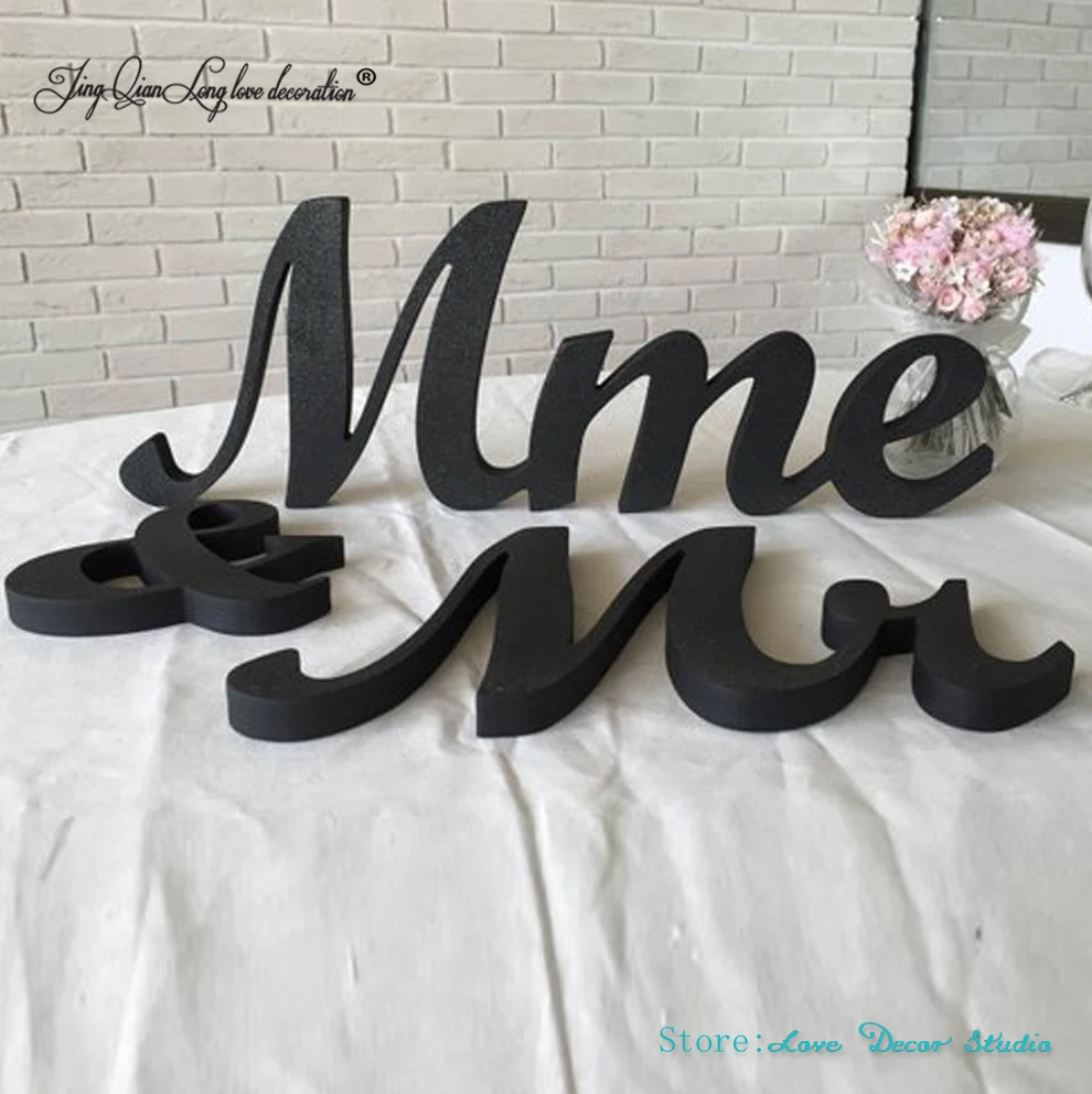 Mr and Mme Wedding Signs, Monsieur and Madame, Mister and Madame, Stable Letters