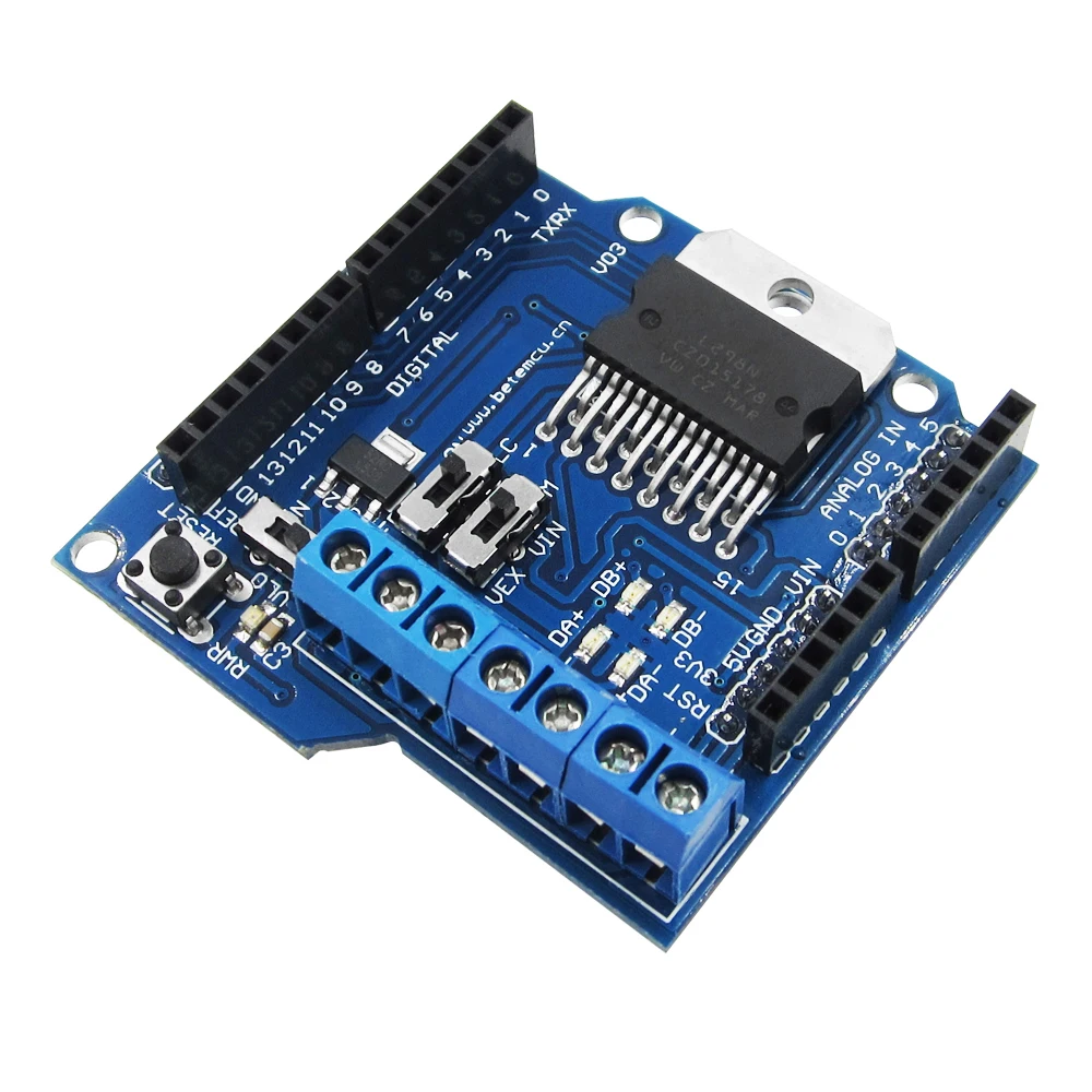 

HAILANGNIAO Factory Directly Sale NEW V3 Motor controller Shield L298N 2A 2 motors for UNO R3 Atmega328 Atmega168