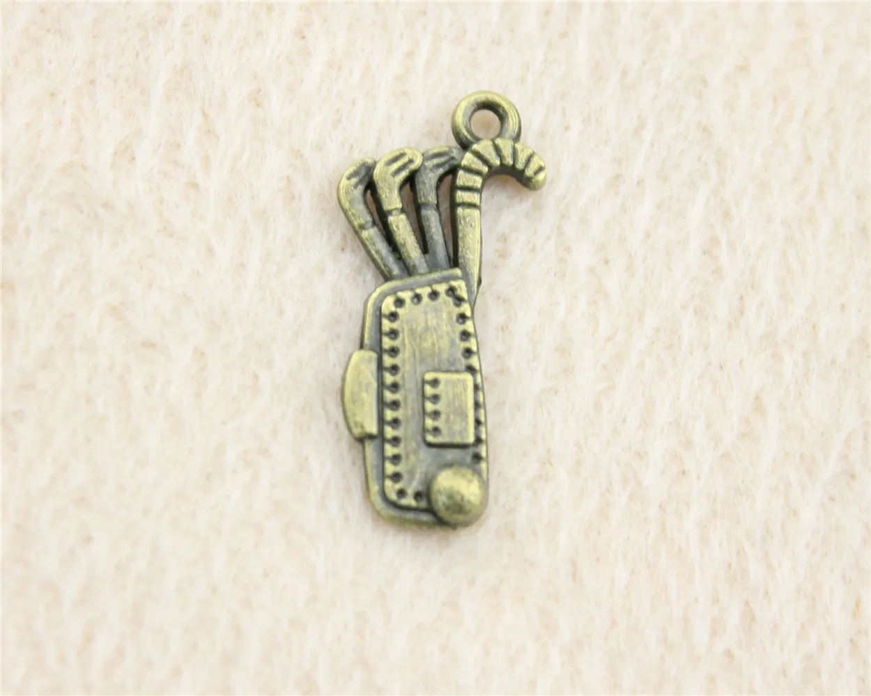 62pcs/lot 25*11mm ancient bronze Golf Bag charm Pendants DIY jewelry for bracelet necklace earring