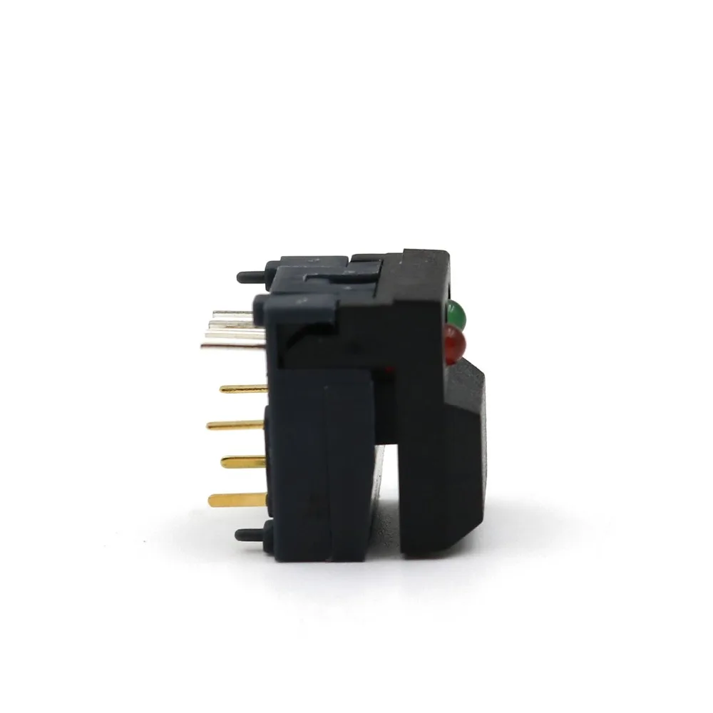 10Pcs PB86-A2 Red and Green LED 8Pin Momentary PCB Mount SPDT Square Push Button Tact Switch