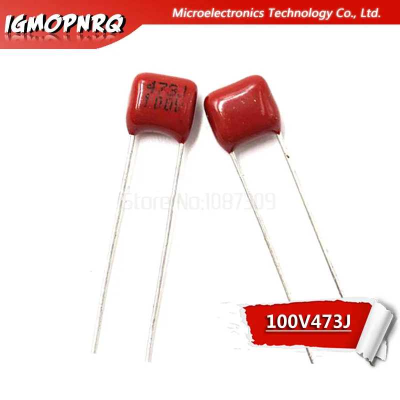 10PCS 100V473J 0.047UF 47NF Pitch 5mm 100V 473 igmopnrq CBB Polypropylene film capacitor new