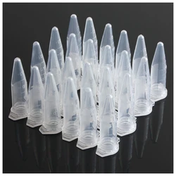 100PCS 1.5ml Lab Mini Plastic Test Tube Centrifuge Vial Snap Cap 42x11mm Clear