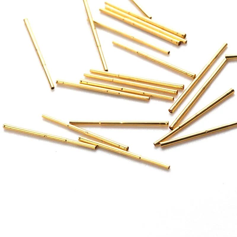 Nieuwe 100 pcs Spring Test Probe Messing Buis Verguld Elektrische Instrumentatie Tool Voor Testen Printplaat Test Tool R048-2C