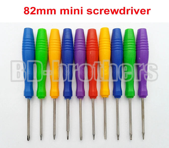 

82mm Colorful Mini Screwdriver (0.8 Pentalobe / 1.5 Phillips / 2.0 Straight / T2 / T3 / T4 / T5 / T6/ 1.2 Pentagon) 0.6Y Triwing