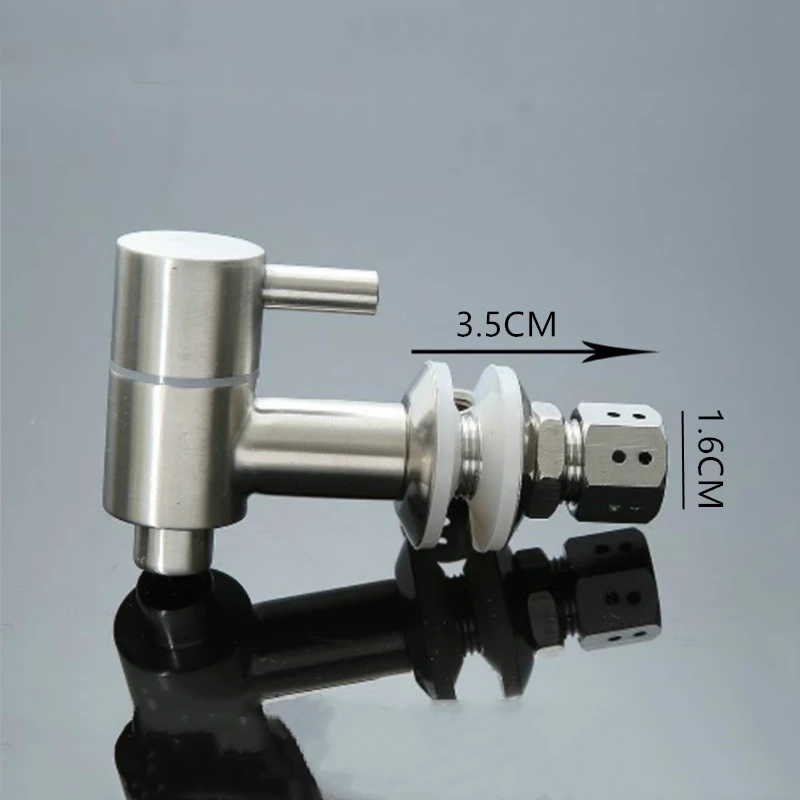 304 Stainless Steel Beverage Drink Dispenser Wine Barrel Spigot Tap Faucet M12mm M16mm With Anti-blocking Cap