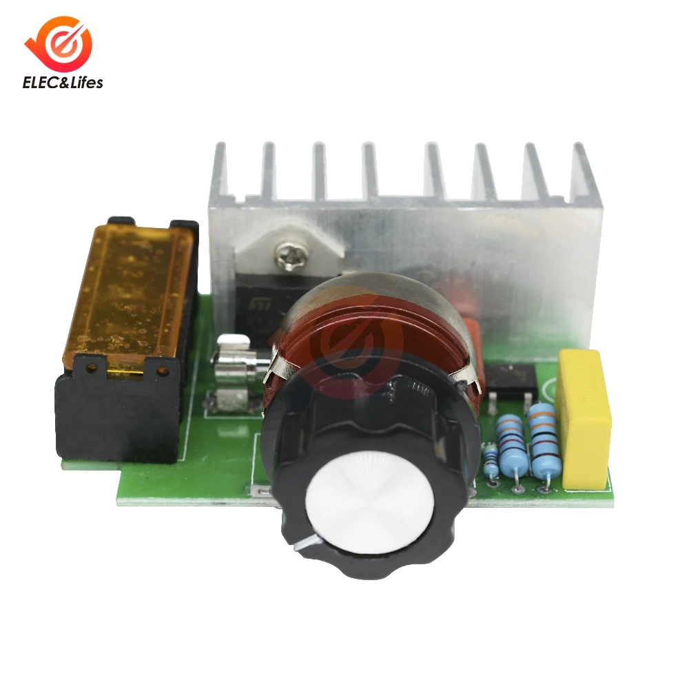 4000W 0-220V AC SCR Motor Speed Controller Dimmers Dimming Switch Electric Voltage Regulator With Temperature Insurance