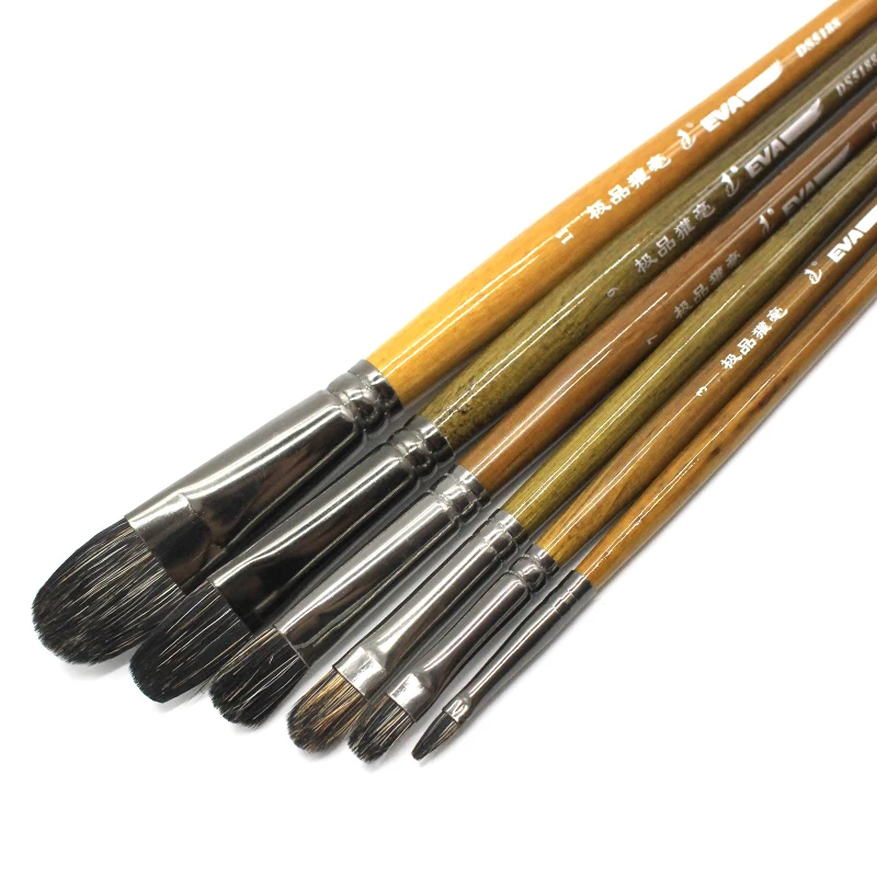 High-Grade Ferret Badger Professional Acrylic Hair Paint Brush Set Paintbrushes Artist For Chinese Art Oil Painting Supplies