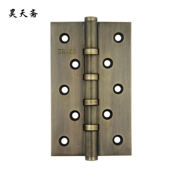 

[Haotian vegetarian] box door hinge Chinese antique brass door 12.5cm muffler coincide page (hinge)