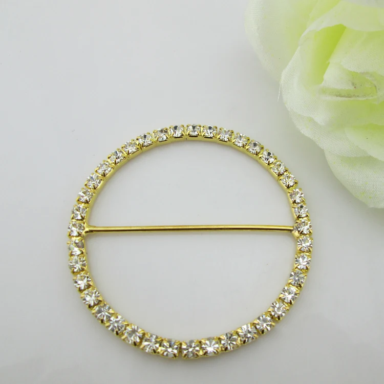 10pcs round rhinestone buckle for wedding invitation card 40mm