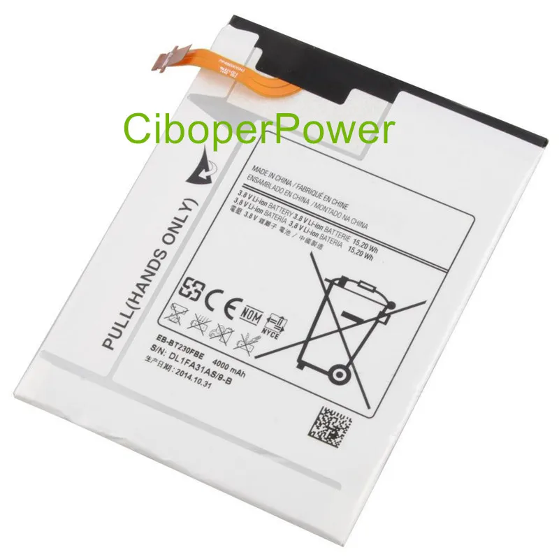 Original quality 4000mAh EB-BT230FBE Replacement Battery For Tab Tablet 4 7.0