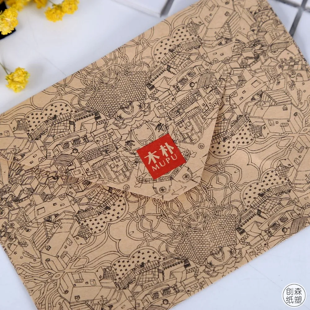 10 pcs/lot Vintage Retro Kraft Paper Envelope for Business Card Style high quality Free shipping