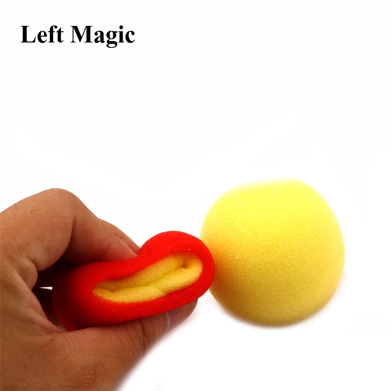 2 Pcs/ Set Color Change Sponge Ball Magic Tricks Fun Super Soft Sponges Changing Ball Square Close Up Stage Magic Props