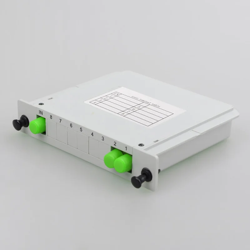 

Fiber optic splitter 1 : 2 FC APC Connector Cassette PLC 1x2 optical splitter 1-2 way box CATV FTTH factory OEM