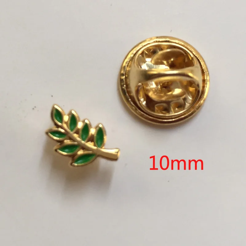 10pc Small Enamel Brooch and Pins Badge Green Leaf Acacia Sprig Masonic regalia Freemason Lapel Pin Akasha Gift for Fellow