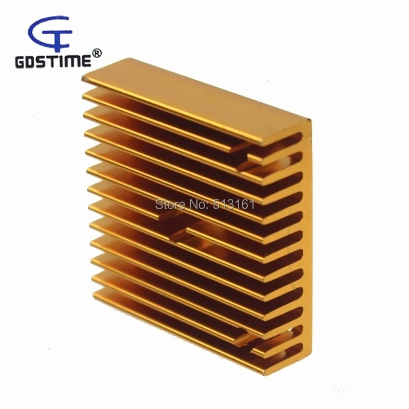 10pcs/lot Gdstime 40x40x11mm Heatsink Aluminum Extruded Gloden Heat sink 40mm for 3D Printer