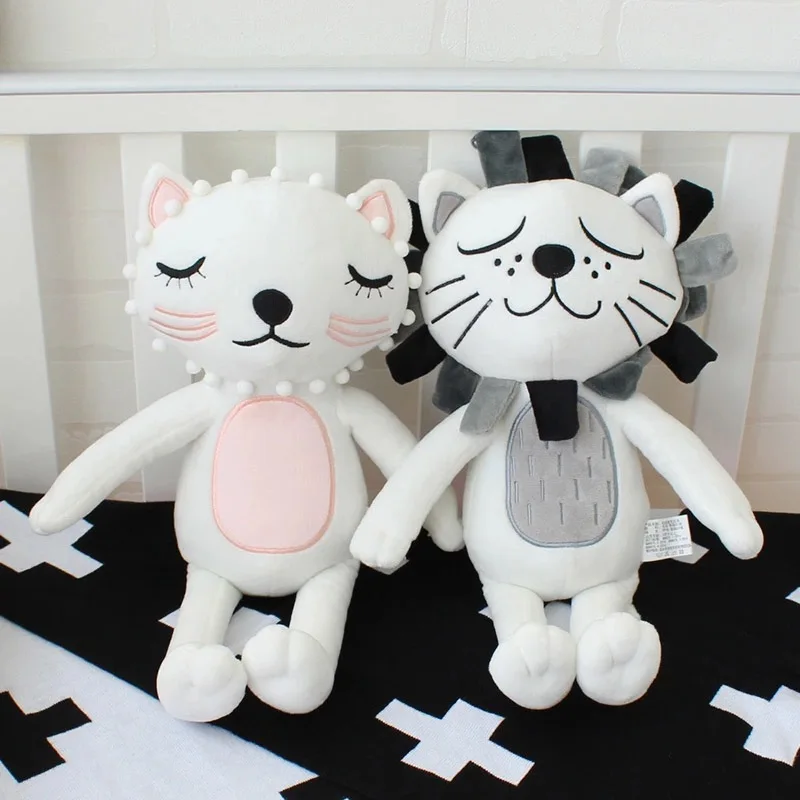 15.5 inch Kawaii Cat & Lion Plush Toys For Children Room Decor Stuffed Animals DOlls  Kids Baby Appease Doll Christmas Gift