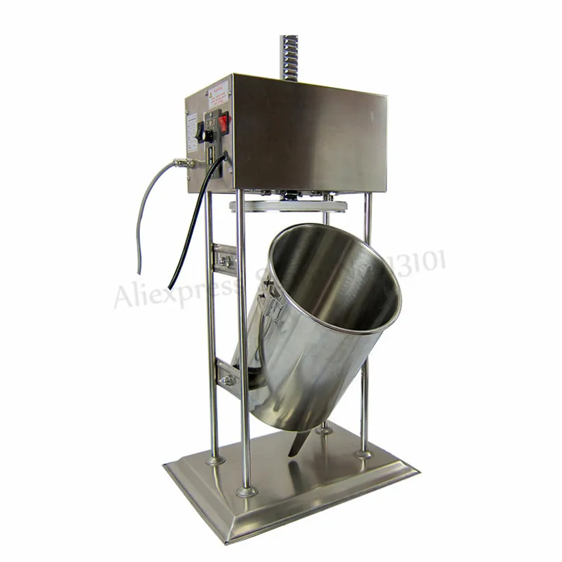 Electric 10L Sausage Stuffer Commercial Salami Filling Machines Automatic Stainless Steel Spanish Churros Machine Restaurants