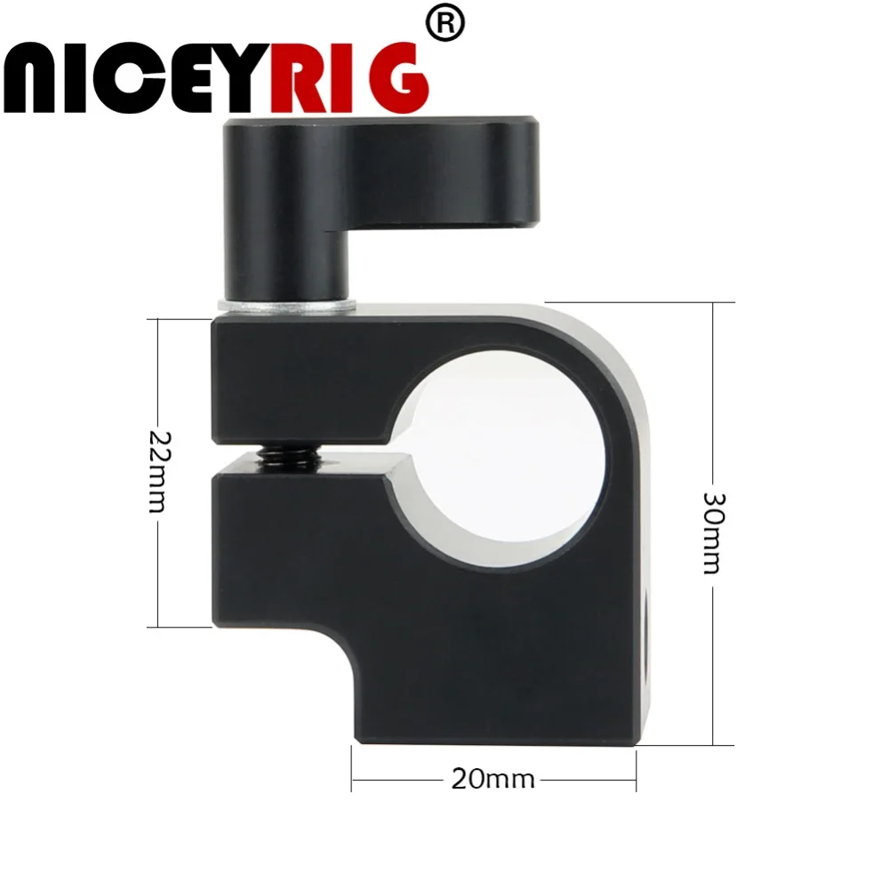 

NICEYRIG 15mm Rod Clamp 15mm Camera Rig Rod Rail Clamp 1/4" Screw DSLR Camera Rig Aluminum Alloy Mini Cheese Plate Rod Stand