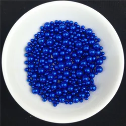 10 grammi Royal Blue ABS perle 2.5/3/4/5/6/8mm perle di perle d'imitazione acriliche rotonde per la creazione di gioielli/Nail Art/telefono