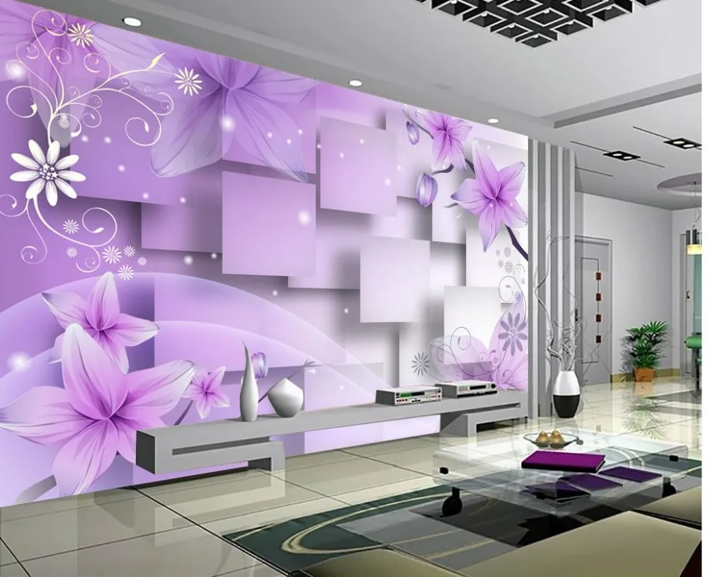 

Custom 3d mural Continental bedroom living room wall background 3D fantasy 3d stereoscopic wallpaper flower