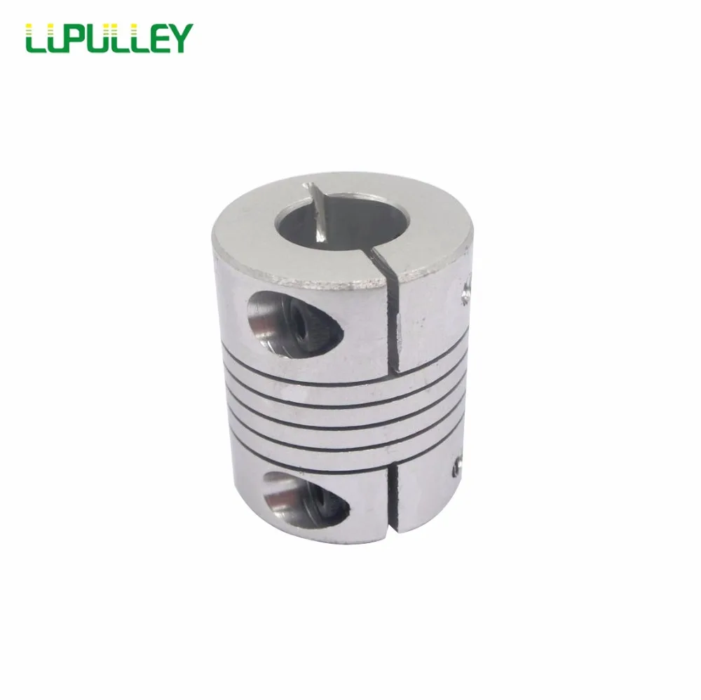 LUPULLEY 1pc 5 to 8mm Flexible Coupling OD25x30mm Clamping type Router Connector 5/6/6.35/8mm Motor Jaw Shaft Coupler