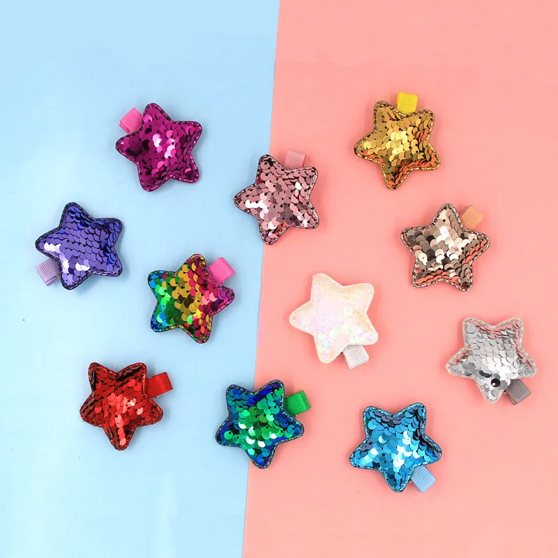 New Children Colorful Shiny Star Hairgrips Baby Hairpins Girls Hair Accessories Star Hair Clip For Girls Barrette Hairclip